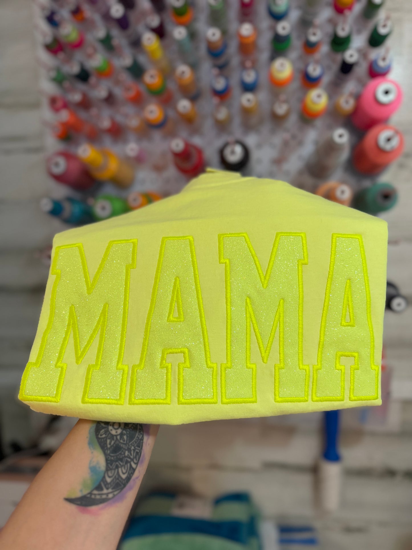 Neon Glitter T-Shirt (Custom Wording)