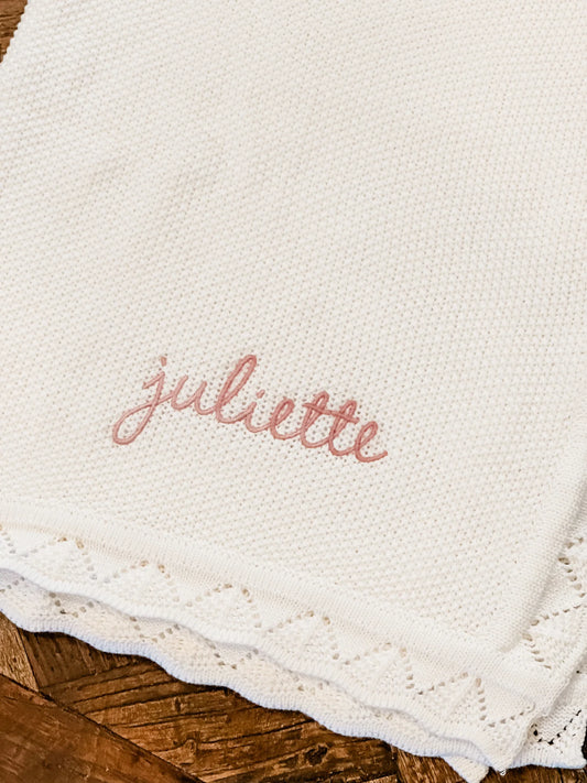 Personalized Knit Blanket