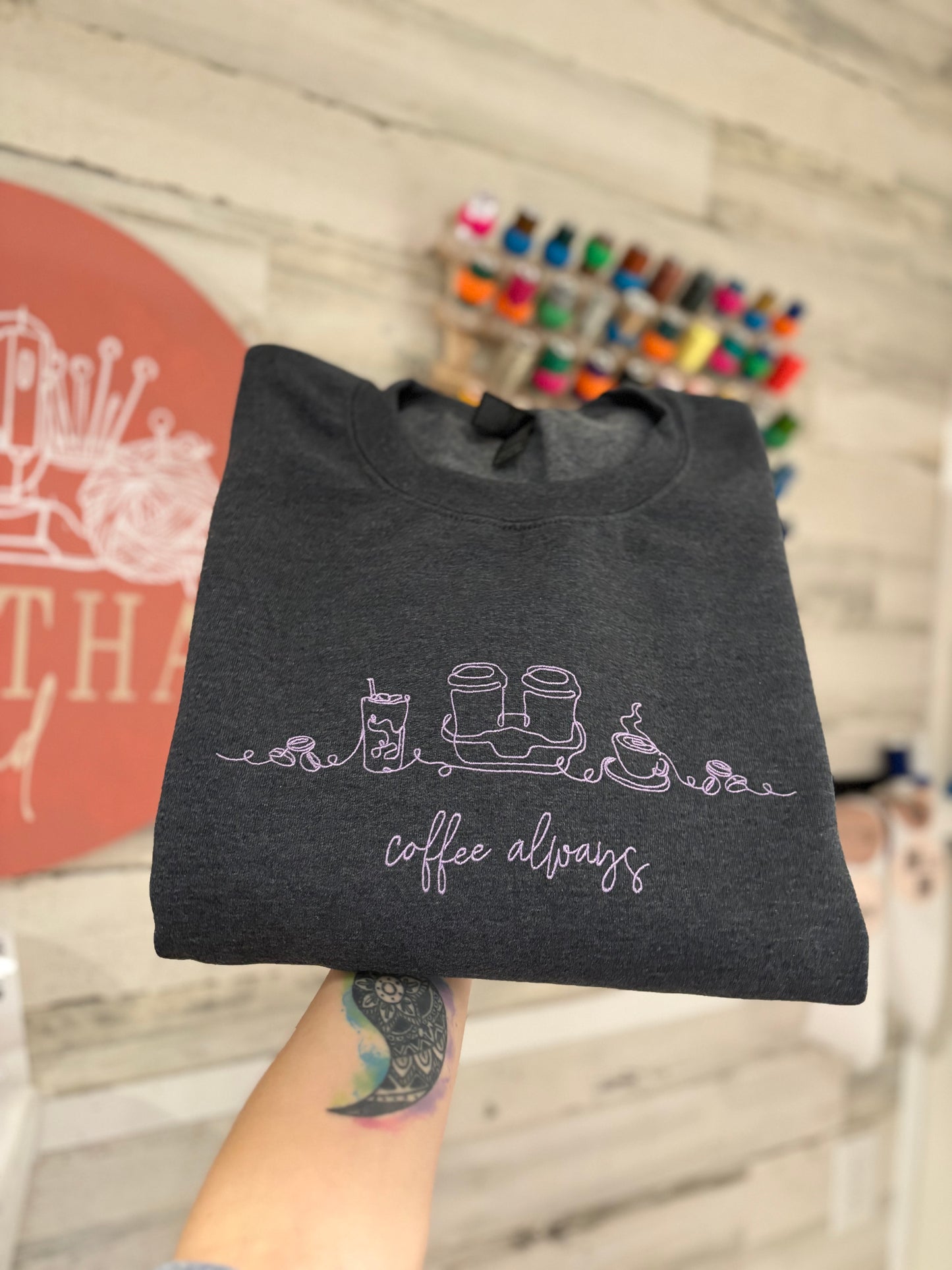 Coffee Always Line Design