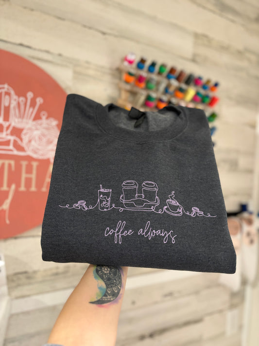 Coffee Always Line Design