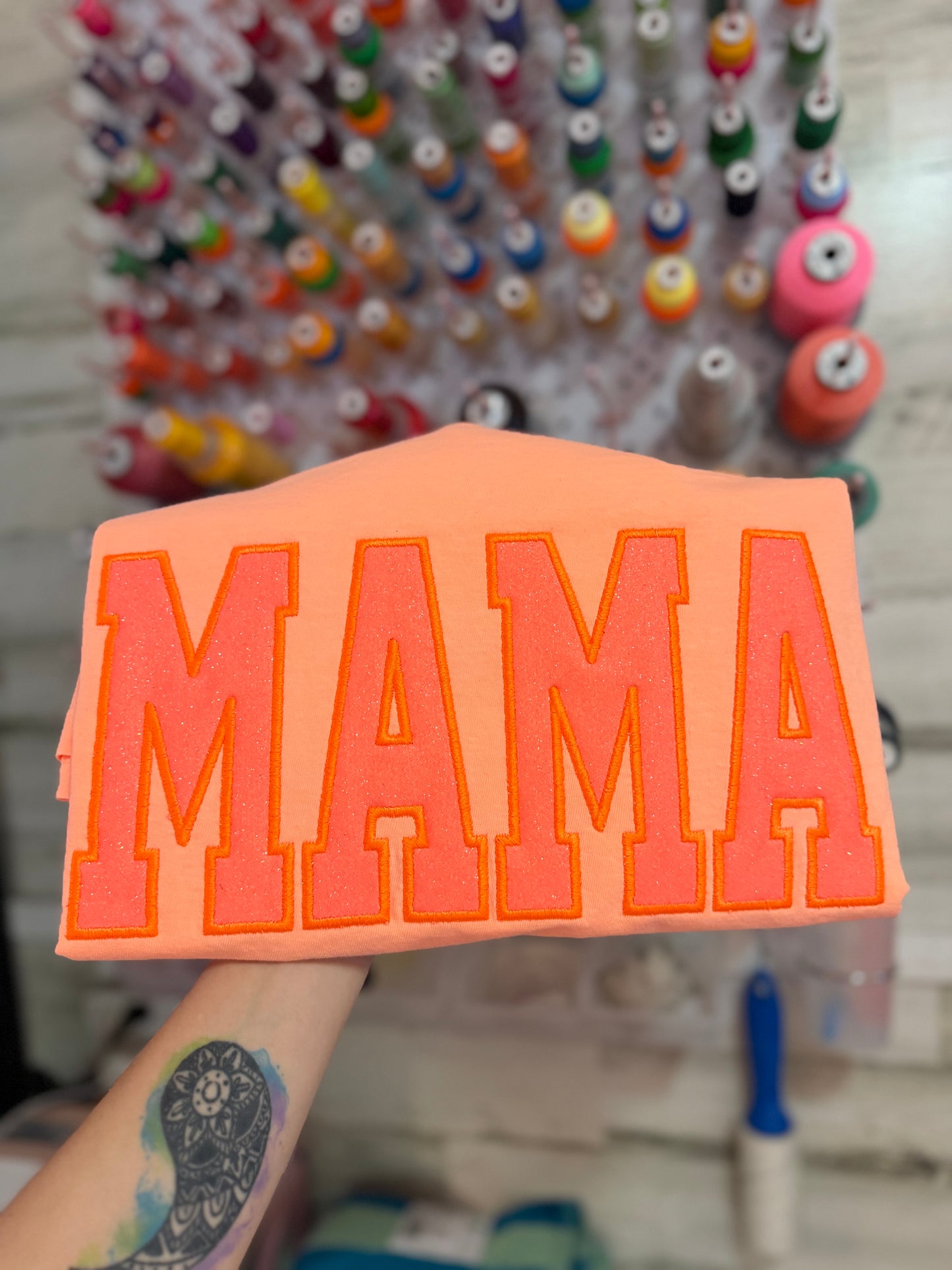 Neon Glitter T-Shirt (Custom Wording)