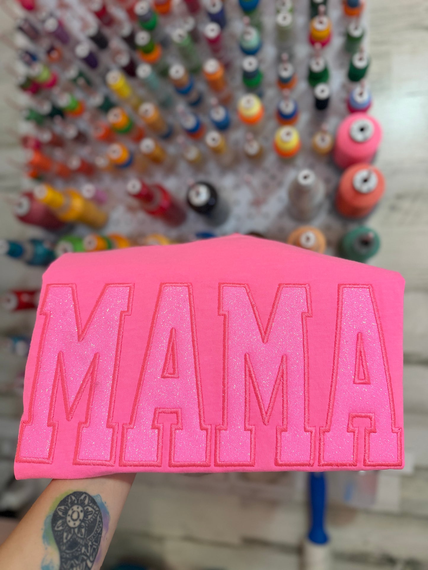 Neon Glitter T-Shirt (Custom Wording)