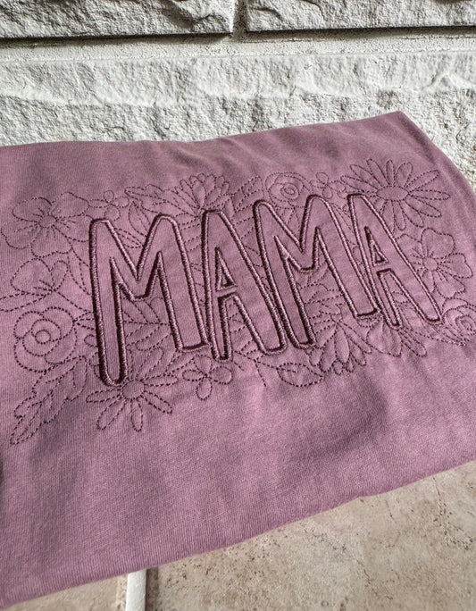 Floral Mama - Center Chest